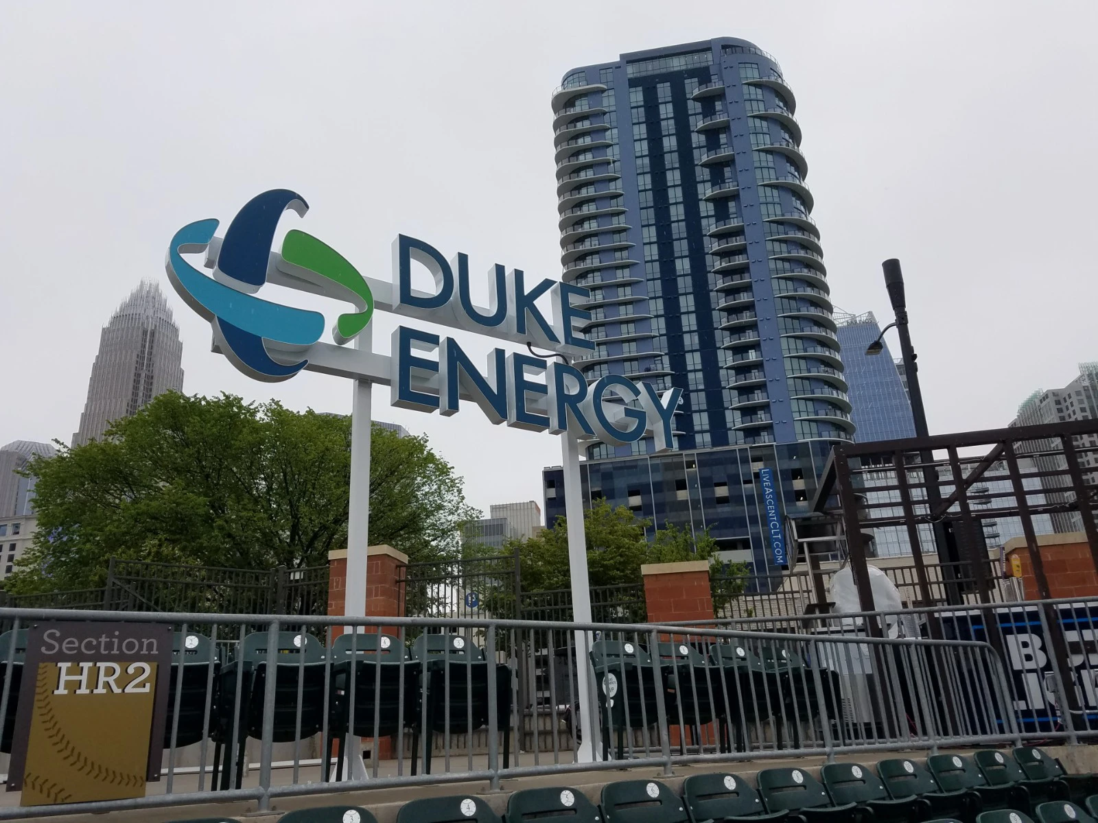 Picture of a custom built sign for Duke Energy Stadium