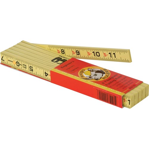 Rhino Folding Ruler - Tenths/Inches