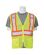 ERB Class 2 Economy Mesh Zipper Safety Vest with Contrasting Tape